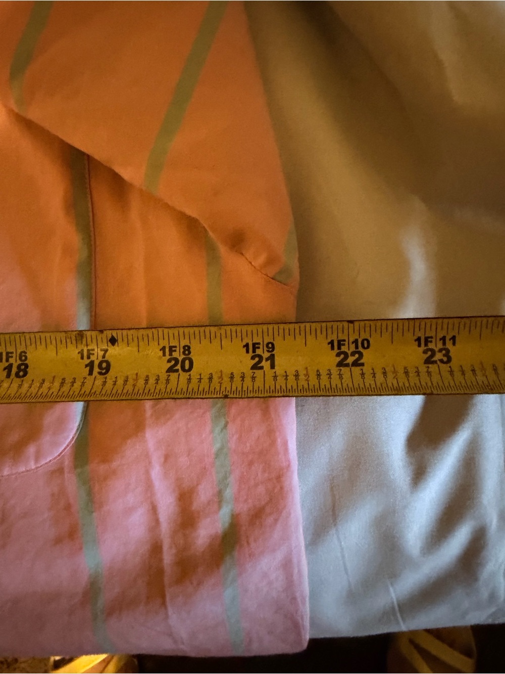 Vintage Eddie Bauer Pink Teal Striped Button Down Shirt Medium 100% Cotton - Picture 9 of 9